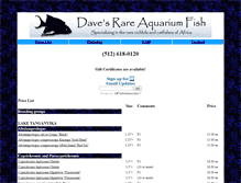 Tablet Screenshot of davesfish.com